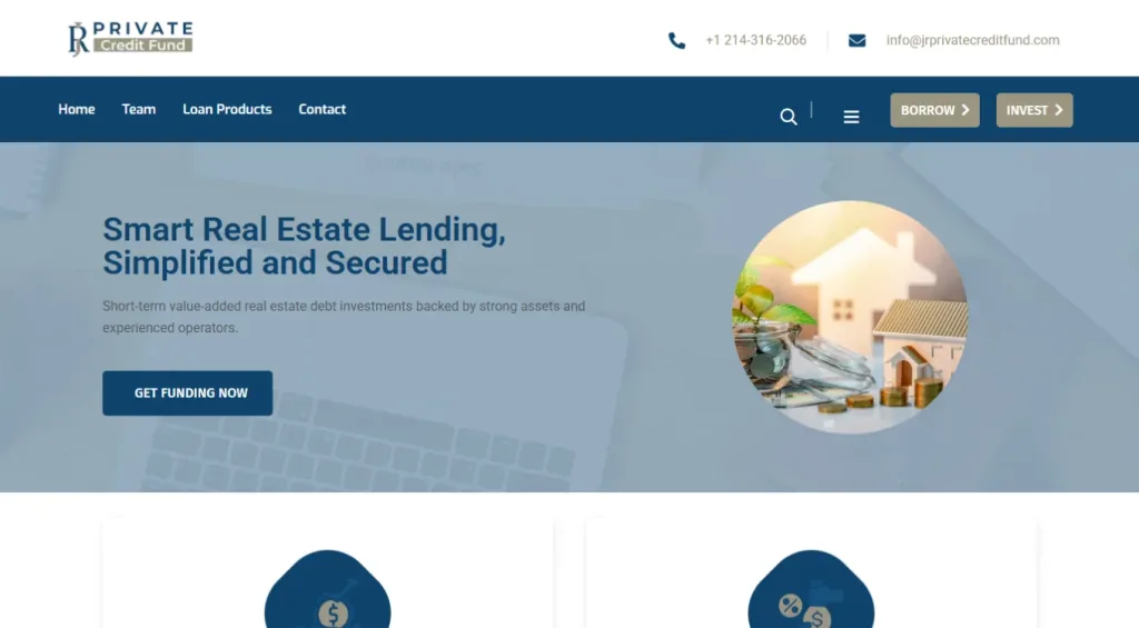 jr private credit fund | Website development