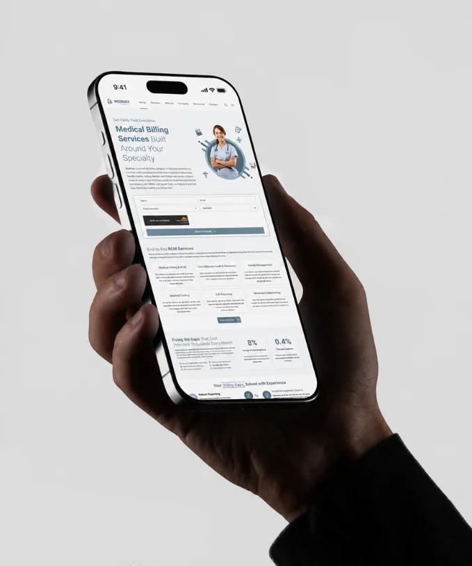 Medmax RCM | WordPress Development | Mobile View